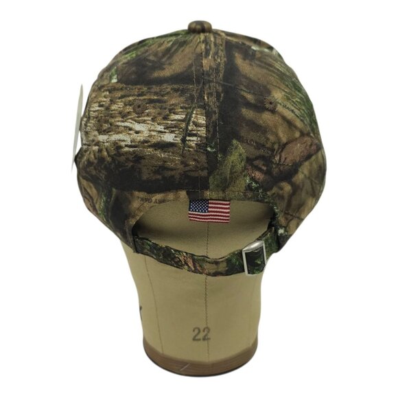 Mossy Oak Ashley Camo Strapback Cap Hat Trucker Baseball Hunter Logo Flag NWT - Picture 4 of 14